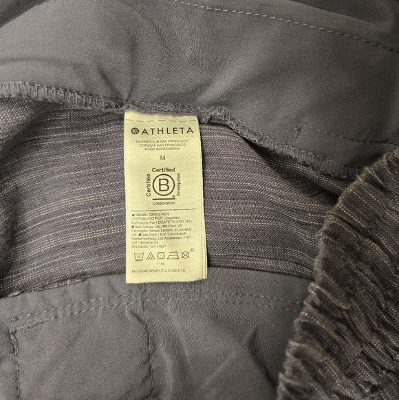 Athleta Retreat Linen Ankle Pant Size M in Raining Violet - Picture 6 of 6